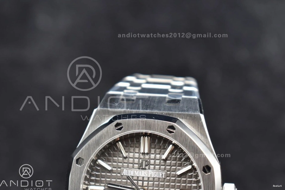 Royal Oak SS on Super Clone Dial Gray SS Edition Best Bracelet 1:1 SA3120 Textured 37mm ZF 15450 0509